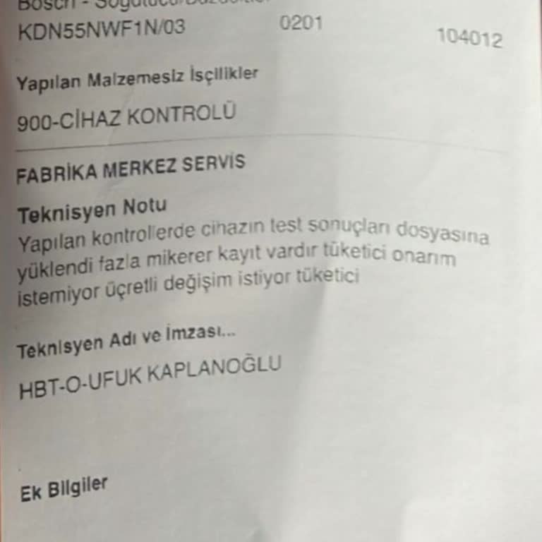 Buzdolabında Tekrarlayan Arıza Ve Yetersiz Servis Desteği