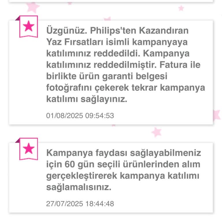 Kampanya Şartlarına Uygun Ürünüm Kabul Edilmedi, Mağduriyetim Giderilmiyor