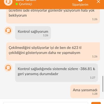 Trendyol GO'da Fazla Para Çekildi, İade Sorunu Çözülemiyor!