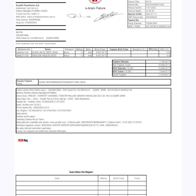 Arızalı Klima İçin 7 Servis Ve Parça Değişimine Rağmen Çözüm Sağlanmadı