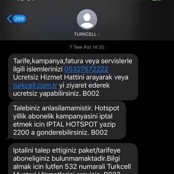 İptal Edilen İnternet Paketi İçin Haksız Fatura Yansıtılması
