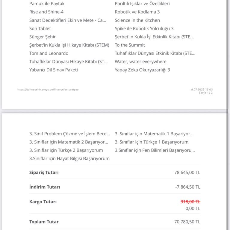 Bahçeşehir Koleji'nden Zorunlu Kitap Ve Uygulama Paketi Şikayeti