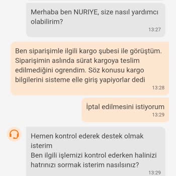 Siparişim Kargoya Verilmedi, Para İadesi Yapılmıyor