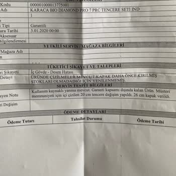 Karaca Bio Diamond Tencere Takımında Çizik Ve Kırık Kapak Sorunu, Eksik Değişim