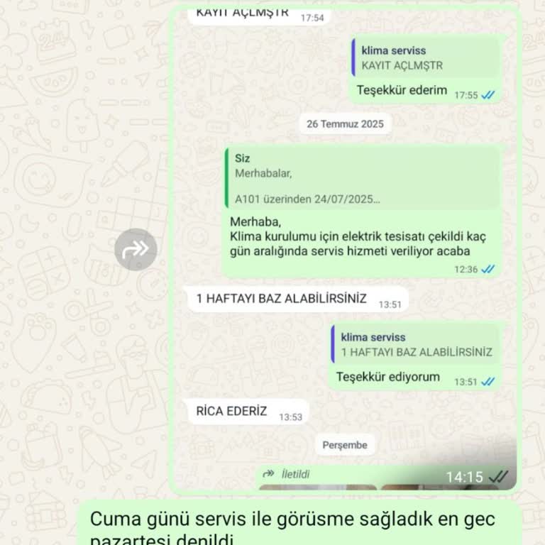 Klima Kurulumunda Gecikme Ve Yetersiz Müşteri Hizmeti