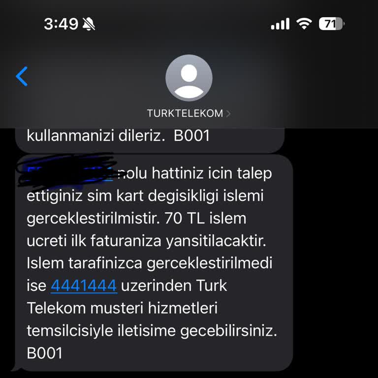 E-Sim İşlemi İçin Fazla Ücret Alındı Ve Makbuz Verilmedi