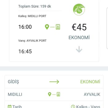 Tek Yön Ve Gidiş-Dönüş Feribot Biletlerinde Haksız Fiyatlandırma Ve Sistem Hatası