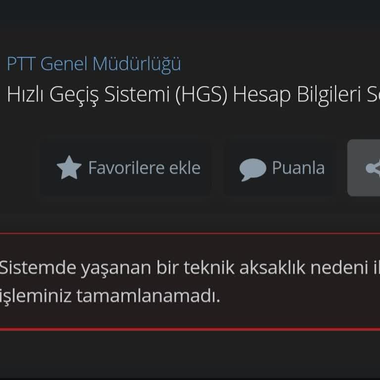 PTT Teknik Arızası Nedeniyle Otoyol Ücretimi Ödeyemiyorum, Çözüm Bekliyorum