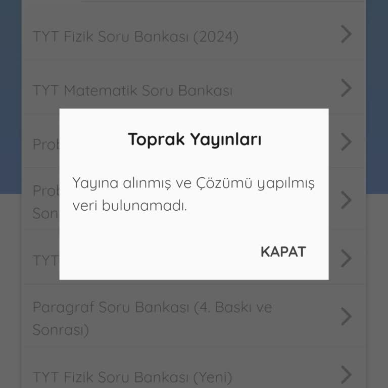 Toprak Yayıncılık Video Çözüm Uygulamasında Kitaplar Açılmıyor