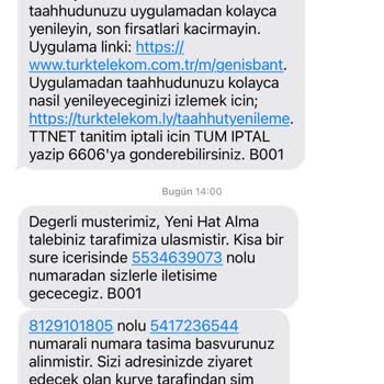 Resmi Türk Telekom Sayfasından Gelen Şüpheli Mesajlar Ve Güvenlik Endişesi