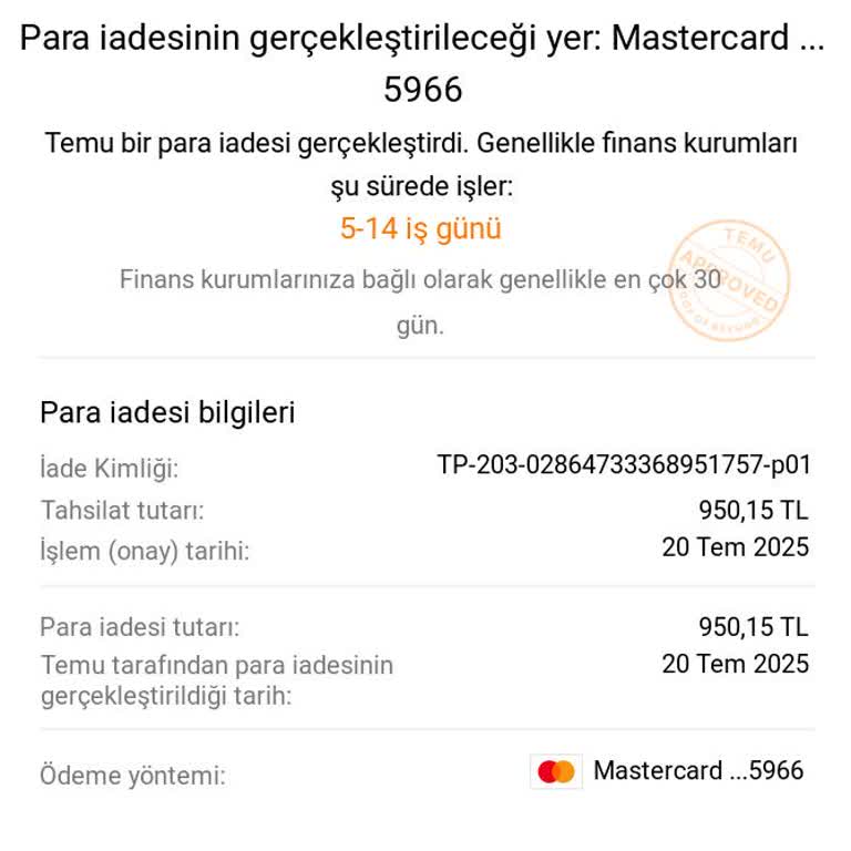İptal Edilen Siparişin İadesi 20 Gündür Yapılmadı