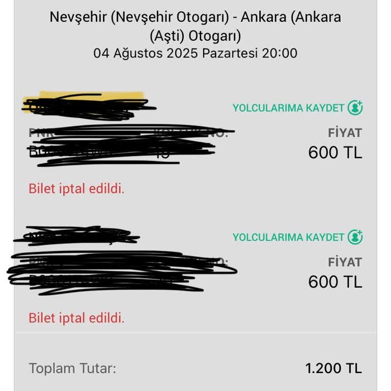 Otobüs Saati Değişikliği Ve İade Sorununda Müşteriyle İlgisiz Ve Kaba Yaklaşım