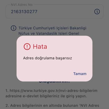 Adres Doğrulama Hatası Nedeniyle Hesap Yükseltme İşlemi Yapılamıyor