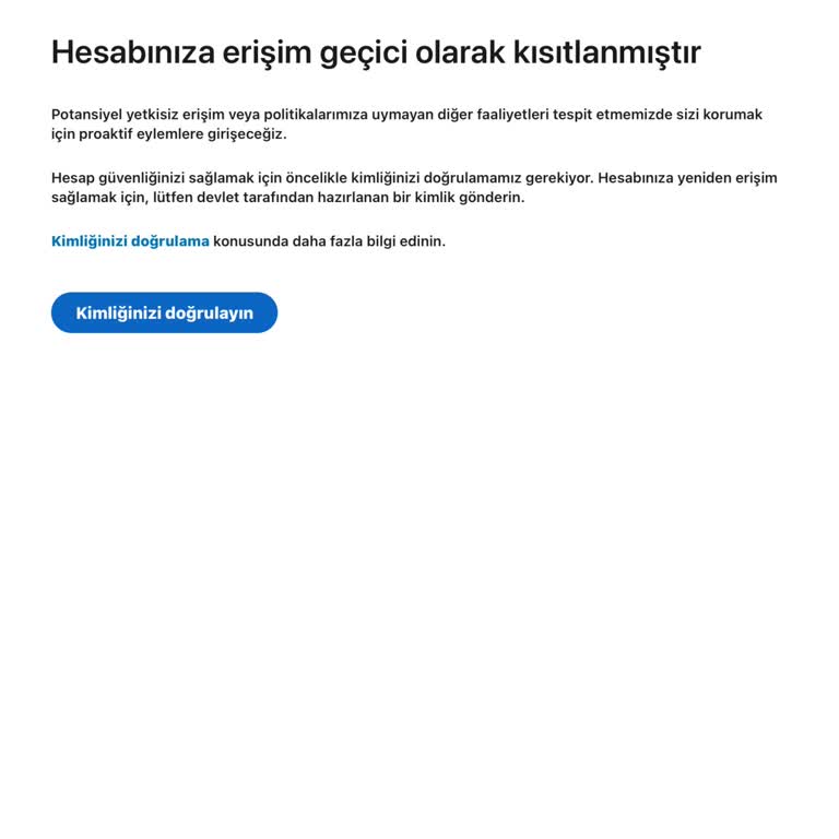 Linkedin Hesabımın Uzun Süredir Kısıtlanması Ve Destek Talebi