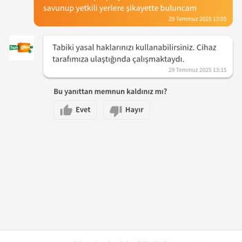 Sıfır Elektrikli Süpürge Çalışmıyor İade Talebim Reddedildi