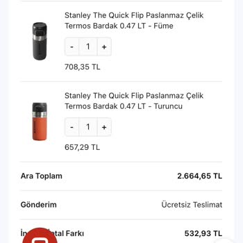 Sipariş Verdiğim Termos Gönderilmedi, Siteye Ulaşılamıyor Ve Ücret İadem Yapılmadı