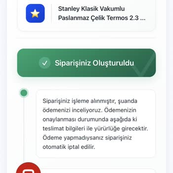Sipariş Verdiğim Termos Gönderilmedi, Siteye Ulaşılamıyor Ve Ücret İadem Yapılmadı