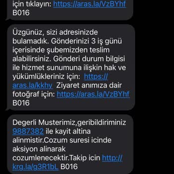 Aras Kargo Uncalı Şubesi'nin Teslimat Ve İletişim Sorunları