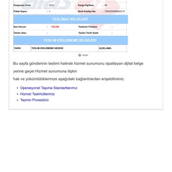 Aras Kargo Uncalı Şubesi'nin Teslimat Ve İletişim Sorunları