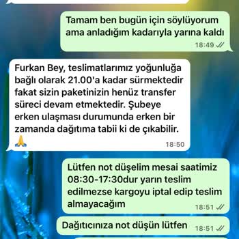 Teslimat Sürecinde Bilgi Tutarsızlığı Ve Mağduriyet Yaşadım