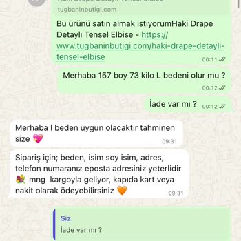 Elbise Değişim Talebim Karşılanmadı, Bilgilendirme Yapılmıyor