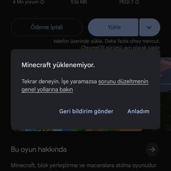 Satın Alınan Minecraft Uygulaması Yüklenmiyor, Ücret Alındı