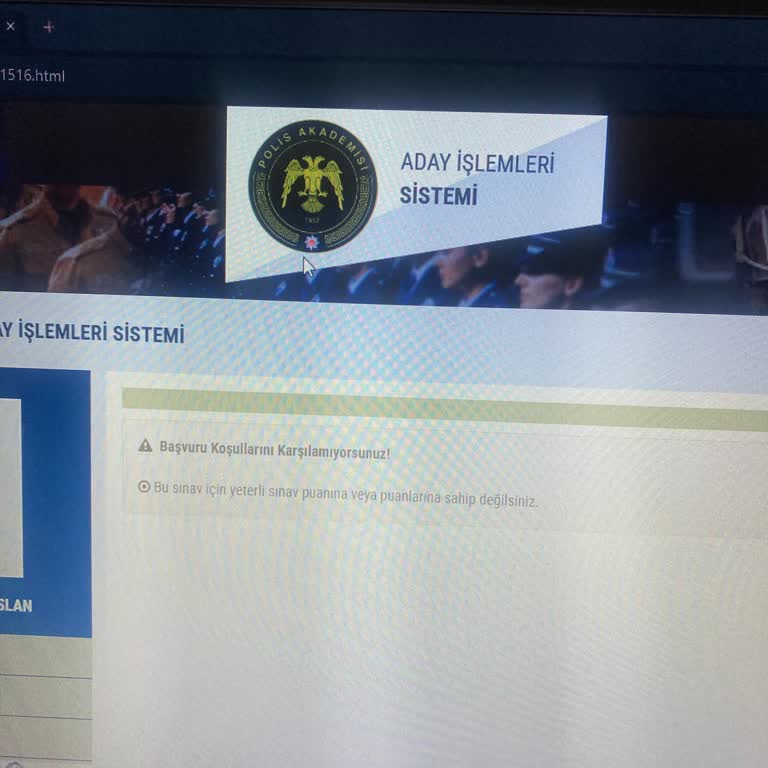 Başvuru Yapamıyorum Sistem Puanımı Kabul Etmiyor