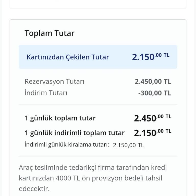 İptal Edilen Araç Kiralama Ücretim 4 Gündür İade Edilmedi