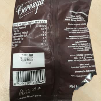 Aldığım Kabak Çekirdeği Paketlerinde Kalite Ve Doluluk Sorunu Yaşadım