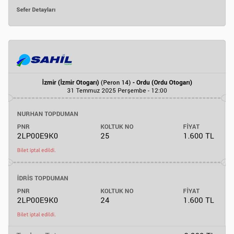 Bilet İptalinde Yetersiz İade Ve Bilgilendirme Mağduriyeti