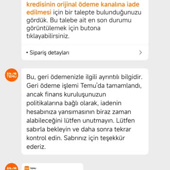 Yanlış İade Seçeneği Nedeniyle Param Kartıma Yatmadı