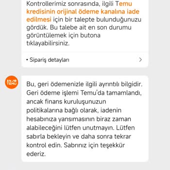 Yanlış İade Seçeneği Nedeniyle Param Kartıma Yatmadı