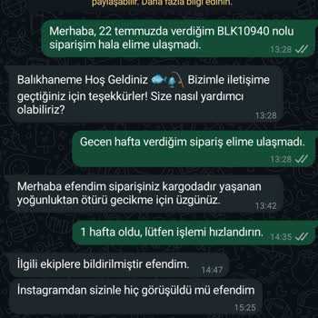 Balikhanem.com'dan Sipariş Verdim, Ürünler Gönderilmedi Ve İletişim Sağlanmadı