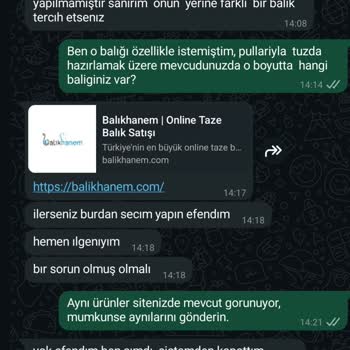 Balikhanem.com'dan Sipariş Verdim, Ürünler Gönderilmedi Ve İletişim Sağlanmadı