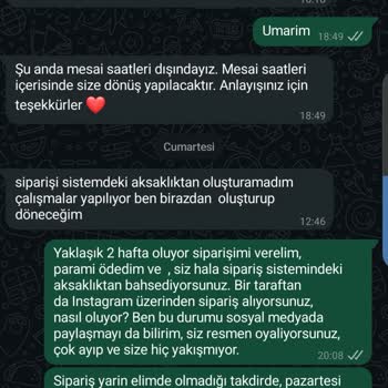 Balikhanem.com'dan Sipariş Verdim, Ürünler Gönderilmedi Ve İletişim Sağlanmadı