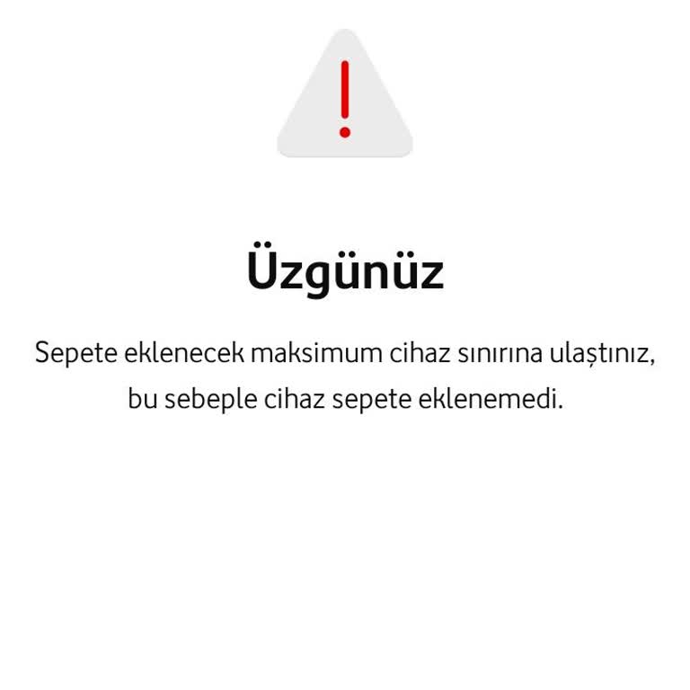 Vodafone Cihaz Alımında Kota Sorunu Ve Müşteri Hizmetlerinden Dönüş Alamama