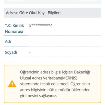 E-devlette Kızımın Okul Bilgisi Görünmüyor Uyarısı Alıyorum