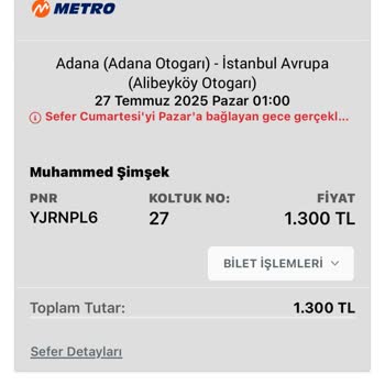 Koltuk Değişikliği Nedeniyle Mağduriyet Ve Bilet İadesi Talebi