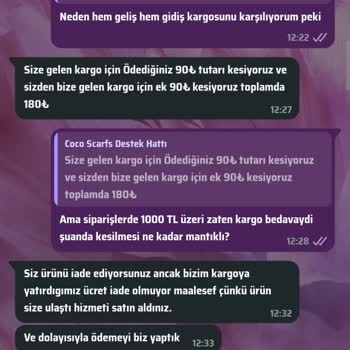 Coco Scarf Alışverişimde Geç Teslimat Yanıltıcı Hediye Ve İlgisiz Müşteri Hizmetleri