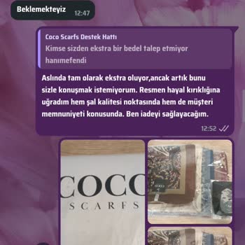 Coco Scarf Alışverişimde Geç Teslimat Yanıltıcı Hediye Ve İlgisiz Müşteri Hizmetleri