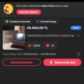 Letgo Vitamin Satın Alımı Sonrası Para Çekildi Hizmet Yansımadı