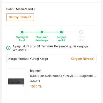 Yurtiçi Kargo Kargomun Durumu Hakkında Bilgi Alamıyorum Çağrı Merkezi De Sürekli Kapanıyor
