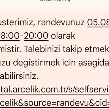 Servis Randevusuna Uymayan Arçelik Mağduriyeti