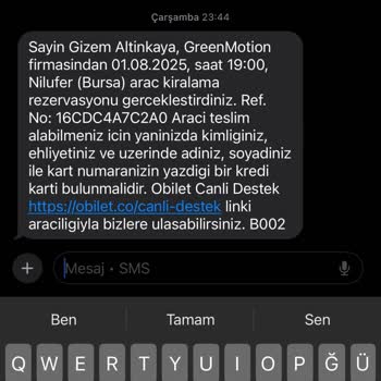 5 Dakika Gecikmeye Araç Teslim Edilmedi, Ücretim İade Edilmiyor!