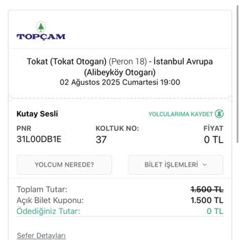 Bilet İptalinde Sistem Hatasıyla Büyük Tutar Kaybı Ve Müşteri Hizmetlerine Ulaşamama