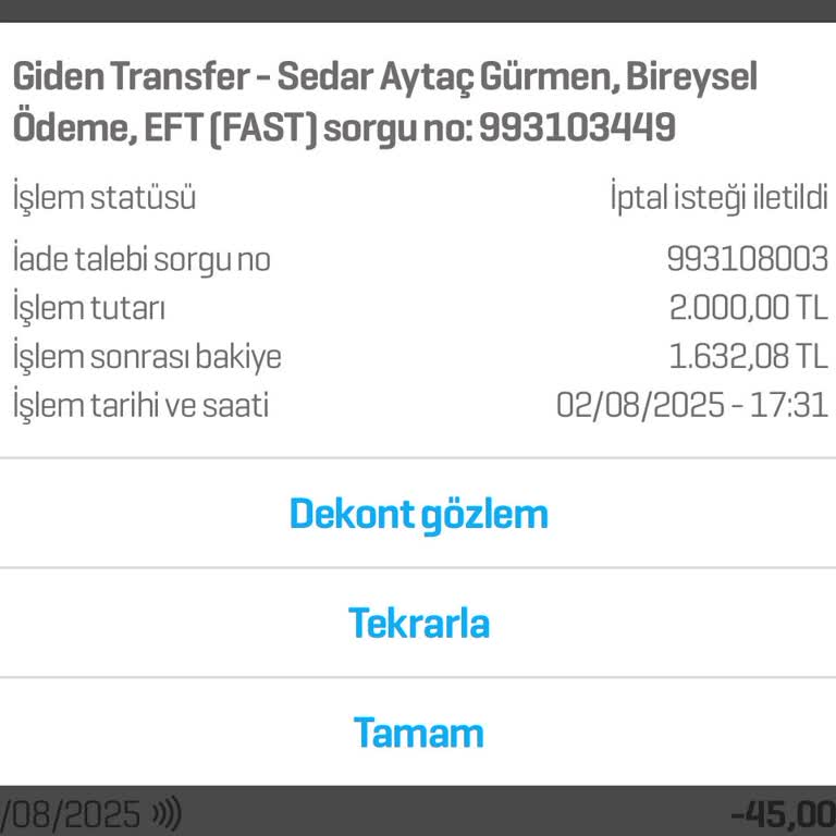 Yanlış Havale Sonrası İade Sorunu Ve Müşteri Hizmetlerine Ulaşamama