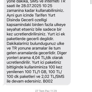 Avrupa Gezgin Paketi Kullanırken Ekstra Ücretlendirme Sorunu