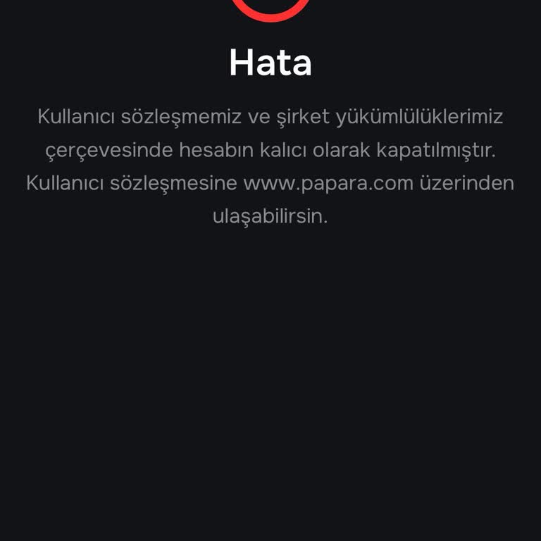 Papara Hesabım Bilgim Dışında Kapandı, Bakiyem İade Edilmiyor