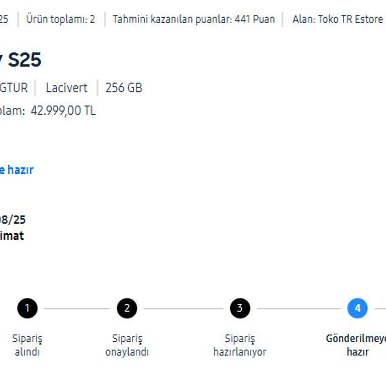 Samsung Siparişim Hazır Olmasına Rağmen Teslimat Tarihi Çok Geç