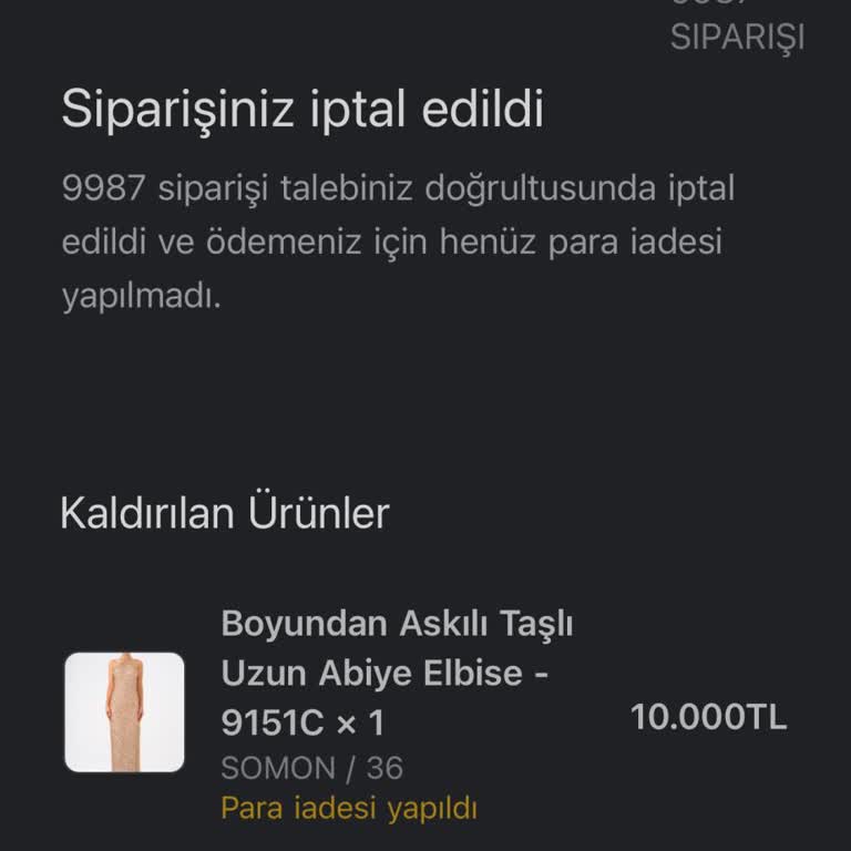 Onayım Olmadan Siparişim İptal Edildi, Mağduriyetim Giderilsin